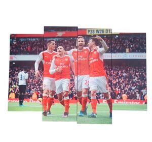 ARSENAL Futbol Club 4 Piece Canvas Wrap Photo Premier League Emirates Soccer EUC